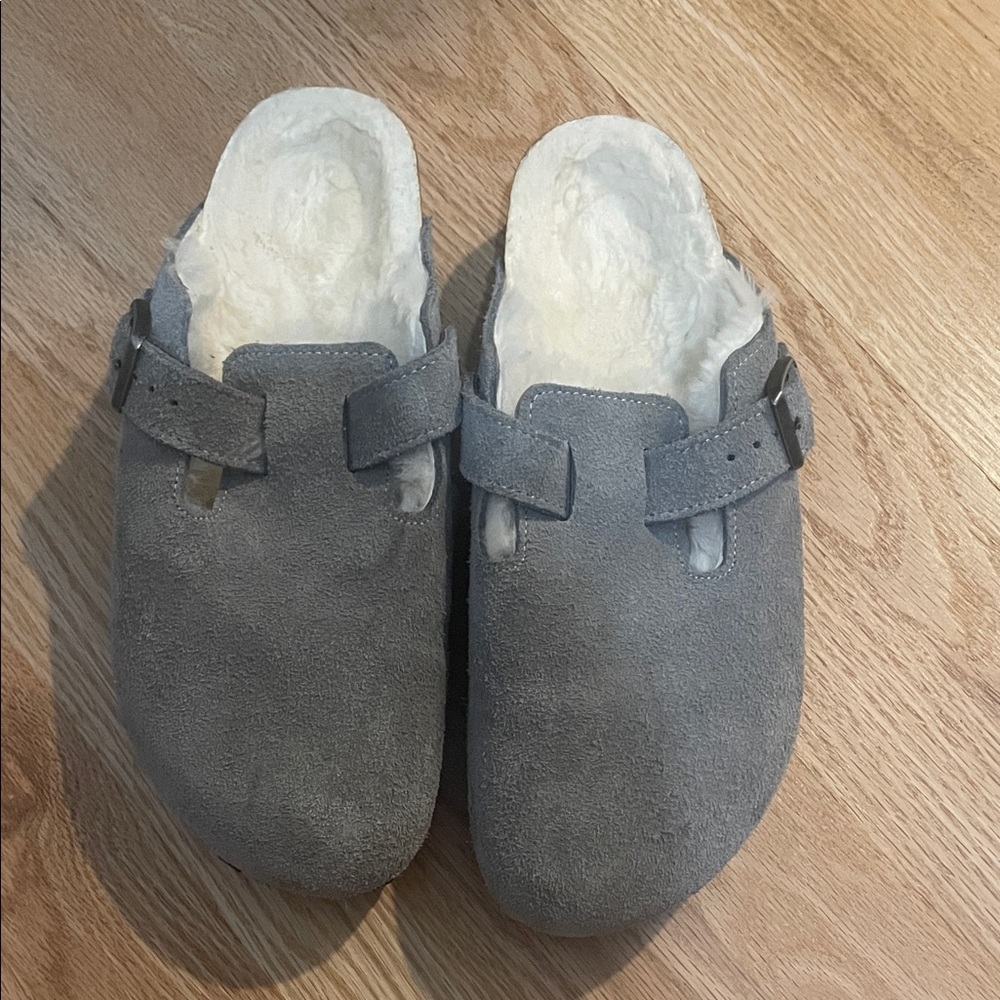 Birkenstock Grey Boston Shearling